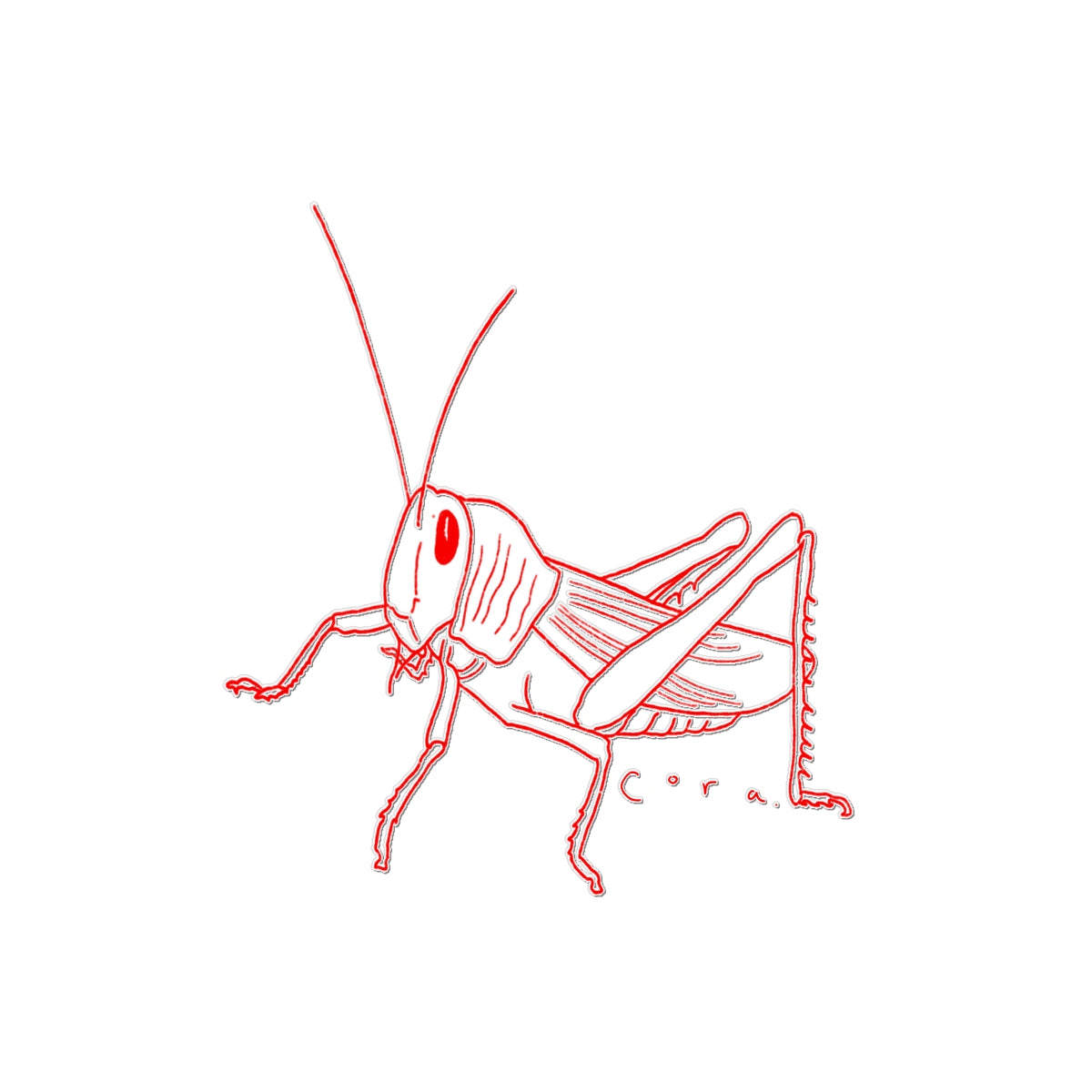 Grasshopper Temporary Tattoo