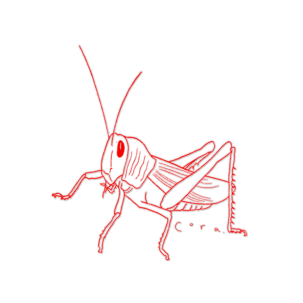 Grasshopper Temporary Tattoo