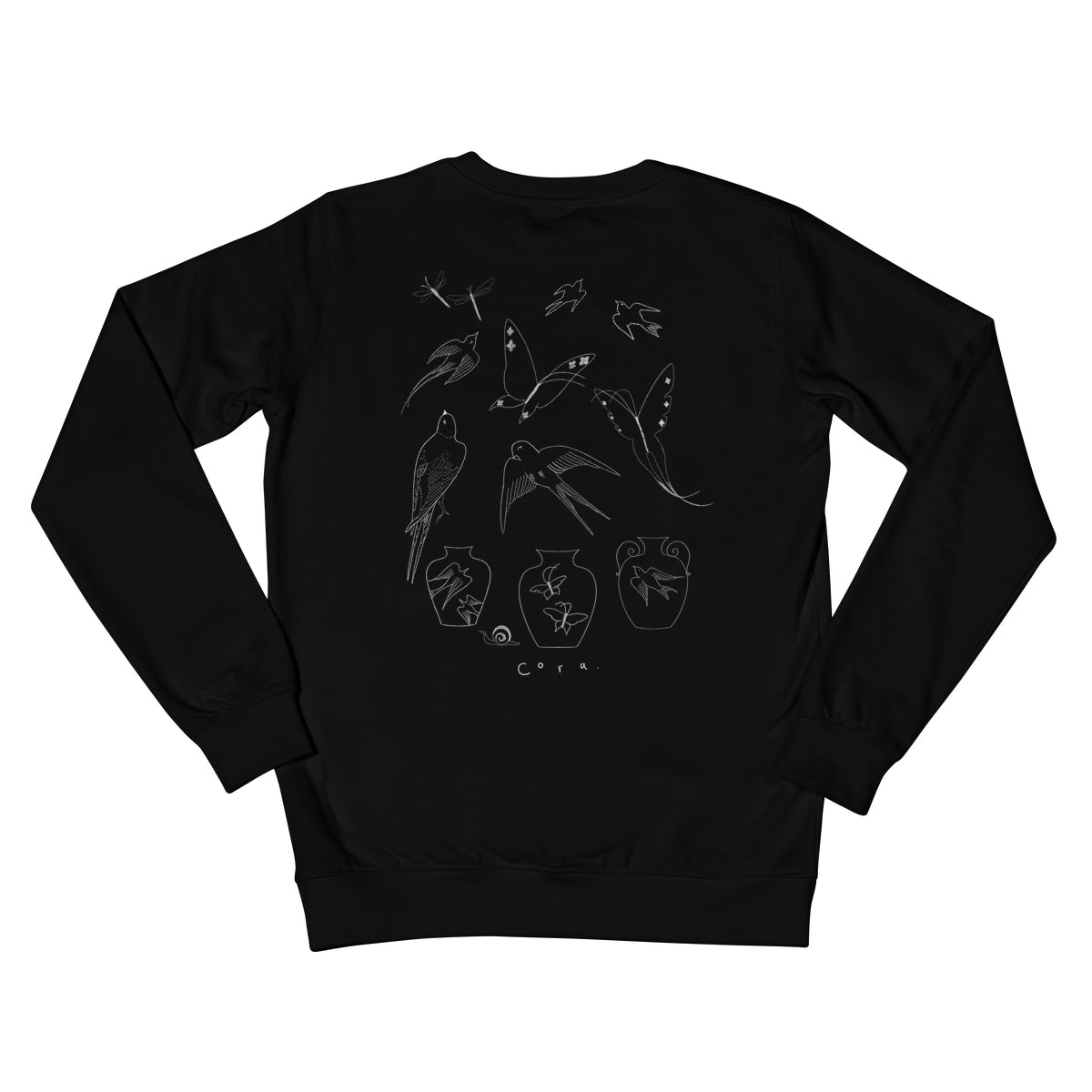 White birds Crew Neck Sweatshirt